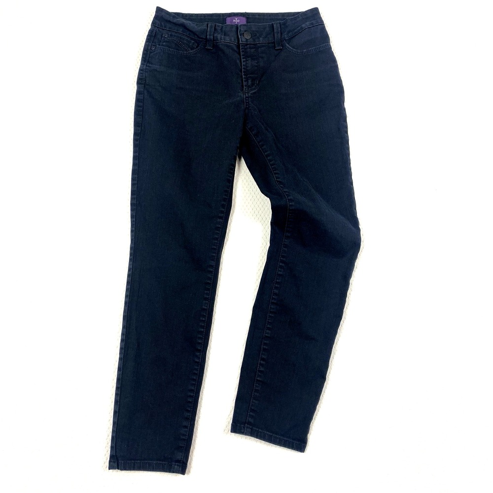 NYDJ Ankle Jeans Women’s 4 Black Lift Tuck Straight Leg Stretch